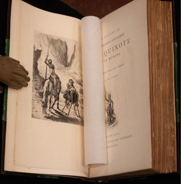 1879 History of the Ingenious Gentleman DON QUIXOTE of La Mancha 10" Tall - 13