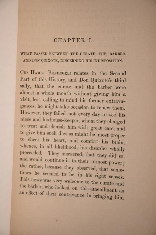 1879 History of the Ingenious Gentleman DON QUIXOTE of La Mancha 10" Tall - 14