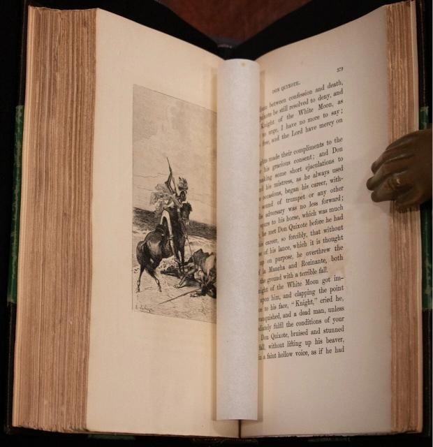 1879 History of the Ingenious Gentleman DON QUIXOTE of La Mancha 10" Tall - 19