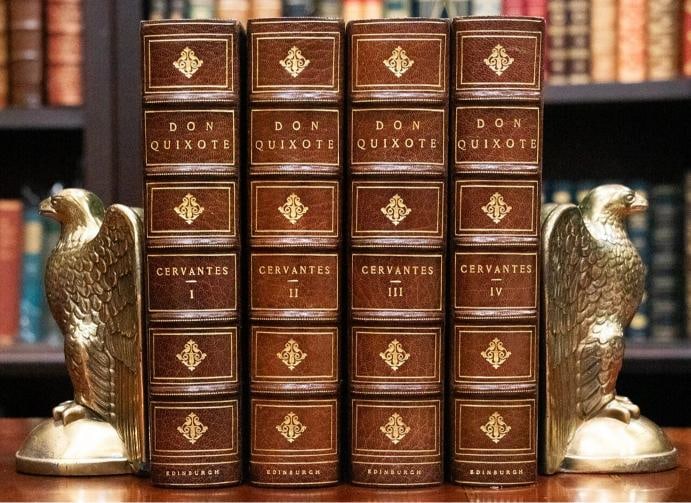 1879 History of the Ingenious Gentleman DON QUIXOTE of La Mancha 10" Tall - 2