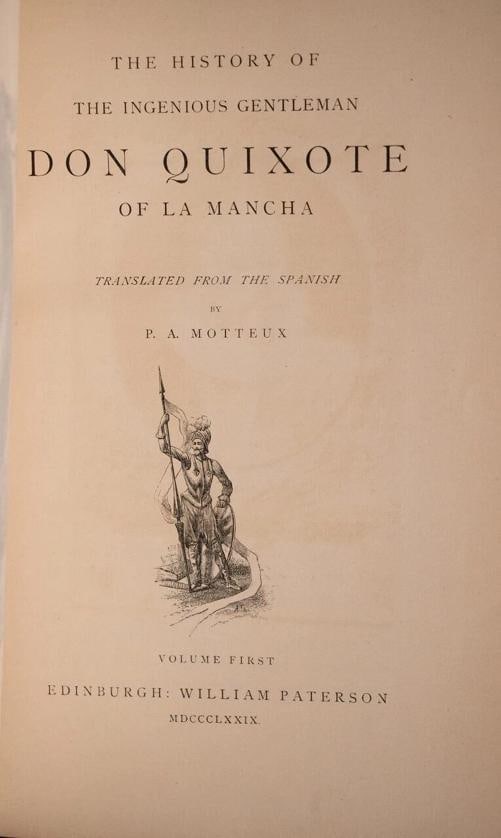 1879 History of the Ingenious Gentleman DON QUIXOTE of La Mancha 10" Tall - 8