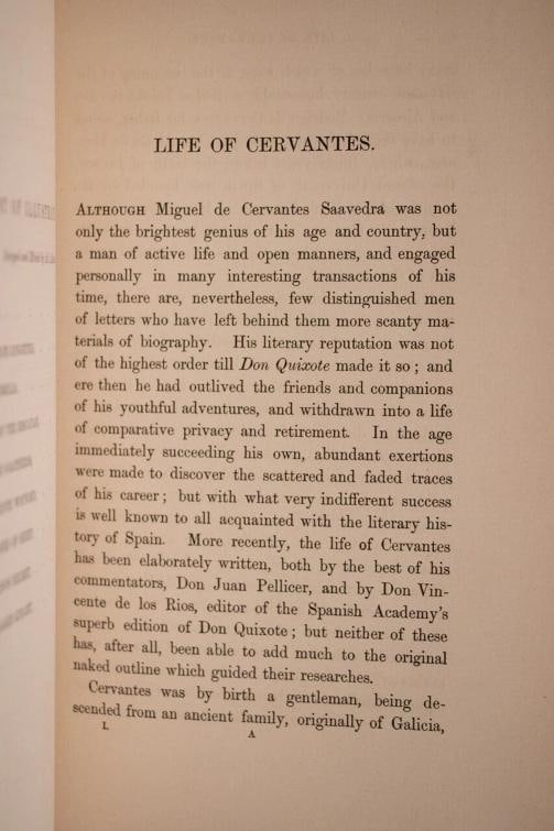 1879 History of the Ingenious Gentleman DON QUIXOTE of La Mancha 10" Tall - 9