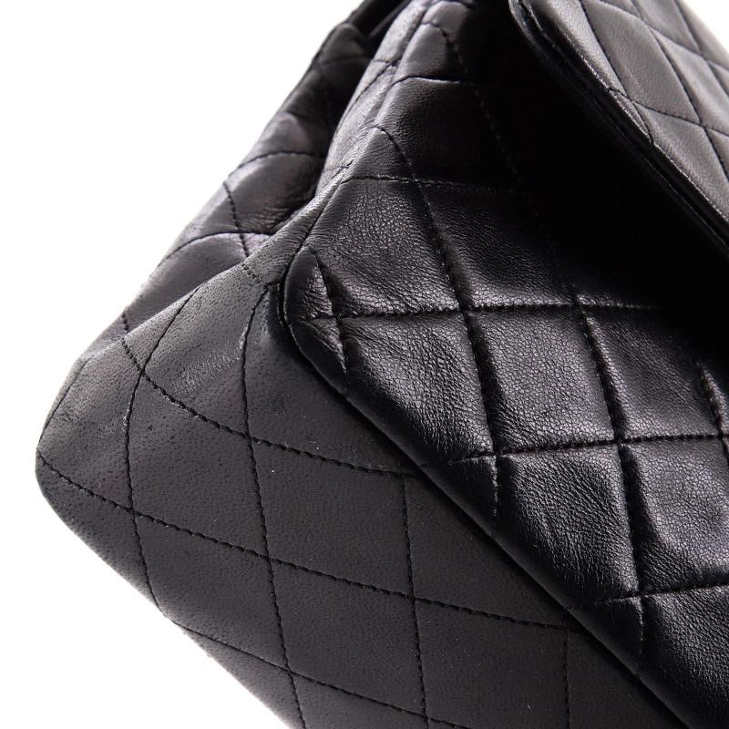 Chanel Vintage Classic Double Flap Bag Quilted Lambskin Medium - 6