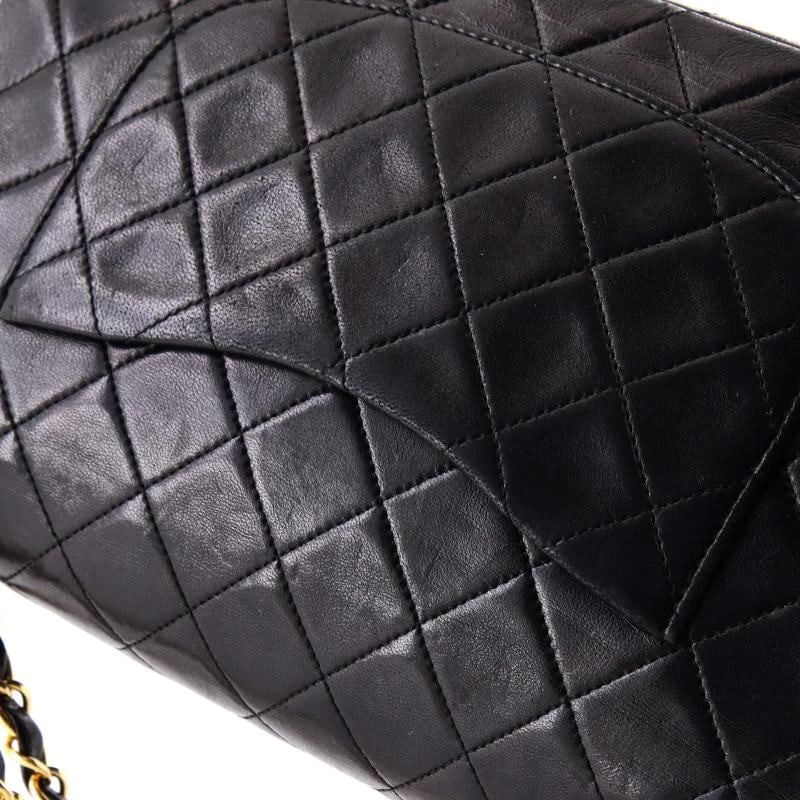 Chanel Vintage Classic Double Flap Bag Quilted Lambskin Medium - 8