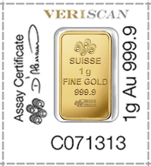 25 X 1 Gram Divisible PAMP Suisse MULTIGRAM .9999 Fine Gold Bar - 4