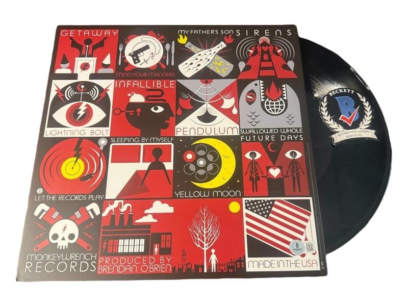 EDDIE VEDDER SIGNED AUTOGRAPH PEARL JAM LIGHTNING BOLT LP VINYL BAS BECKETT - 2