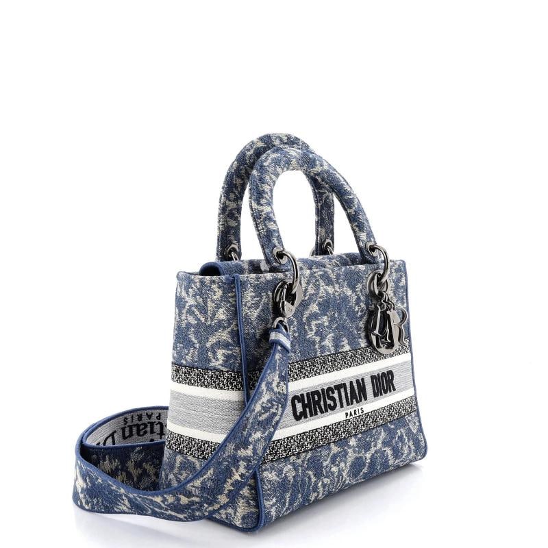 Christian Dior Lady D-Lite Bag Embroidered Canvas Medium - 2