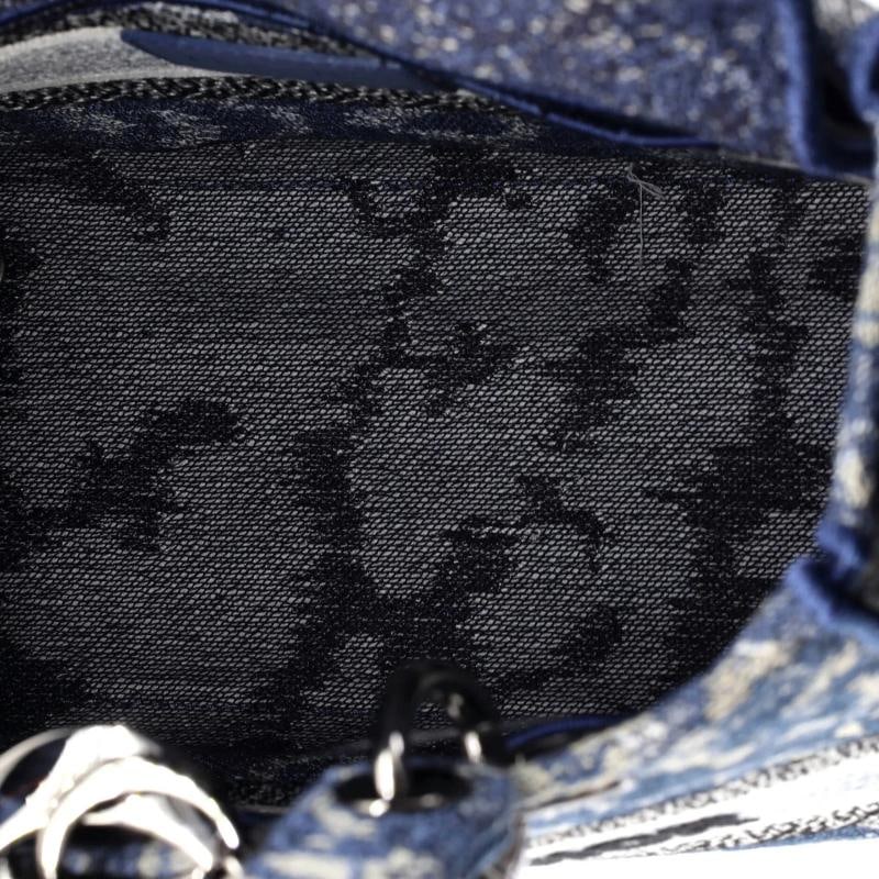 Christian Dior Lady D-Lite Bag Embroidered Canvas Medium - 5