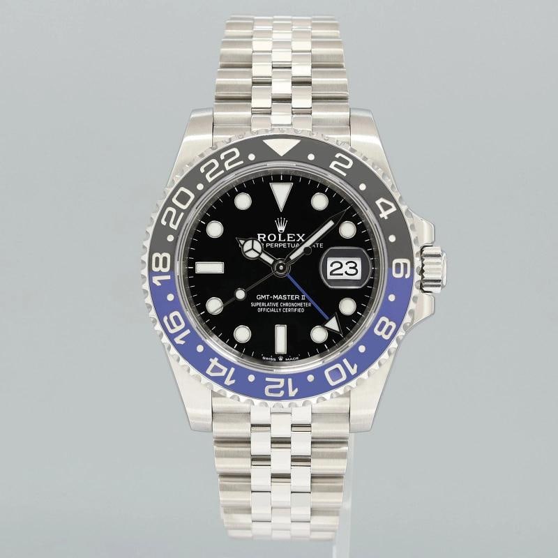 2024 PAPERS NEW 126710 BLNR Rolex GMT Master II Batman Blue Jubilee Steel Watch - 2