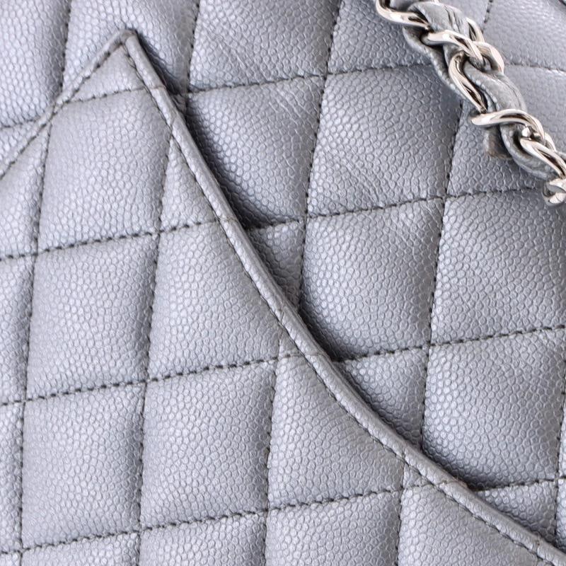 Chanel Classic Double Flap Bag Quilted Iridescent Caviar Small - 8