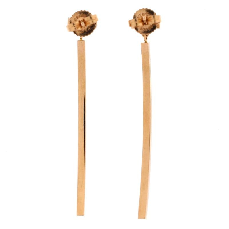 Tiffany & Co. T Wire Bar Earrings 18K Rose Gold - 2