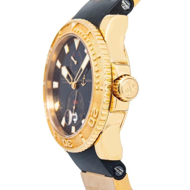 Ulysse Nardin Maxi Marine Diver Havana 266-33 w/box Auto YG Black Dial Men 43mm - 3