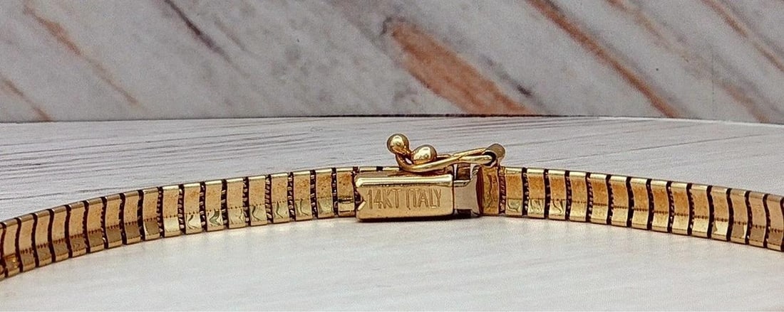 Gold Snake Link Bracelet In 14k Yellow Gold - 2