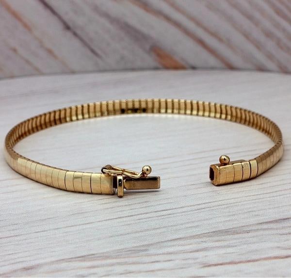 Gold Snake Link Bracelet In 14k Yellow Gold - 4
