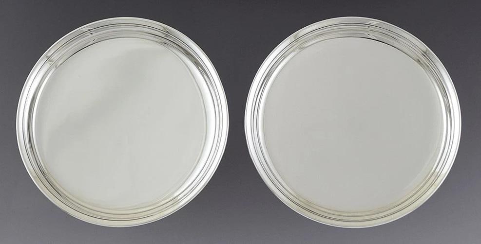 Beautiful Pair Tiffany & Co Sterling Silver Serving Compotes / Tazzas - 2