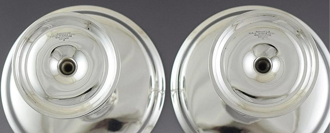 Beautiful Pair Tiffany & Co Sterling Silver Serving Compotes / Tazzas - 4
