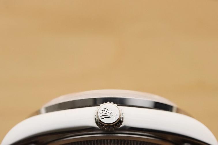 ROLEX MENS OYSTER PERPETUAL DATE 34MM 15200 GRAY DIAL DIAMOND STEEL WATCH - 9