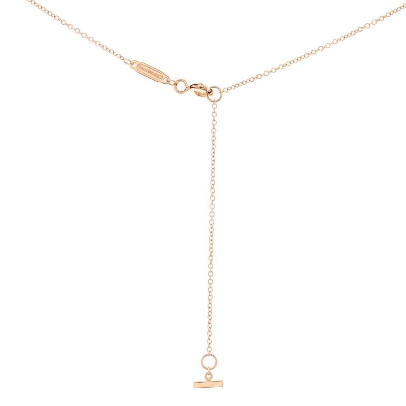 Tiffany & Co. T Smile Pendant Necklace 18K Rose Gold with Diamonds Mini - 3