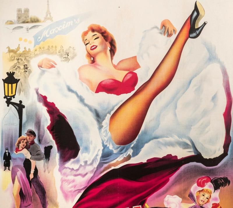 Original Poster - Moulin Rouge - Toulouse Lautrec - La Goulue Jane Avril - 1952 - 2