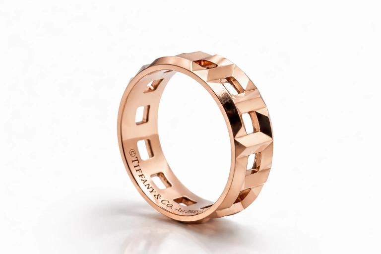 Tiffany & Co T TRUE 18K Rose Gold Band Ring 8 MM Wide Size 9 - 2
