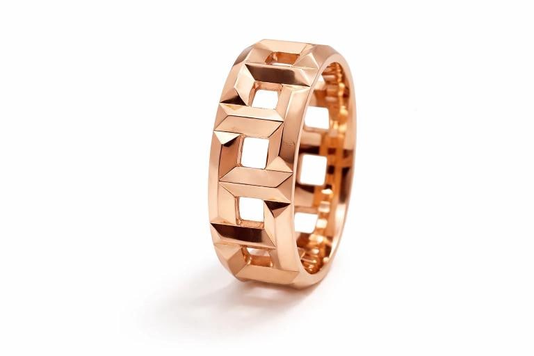 Tiffany & Co T TRUE 18K Rose Gold Band Ring 8 MM Wide Size 9 - 4