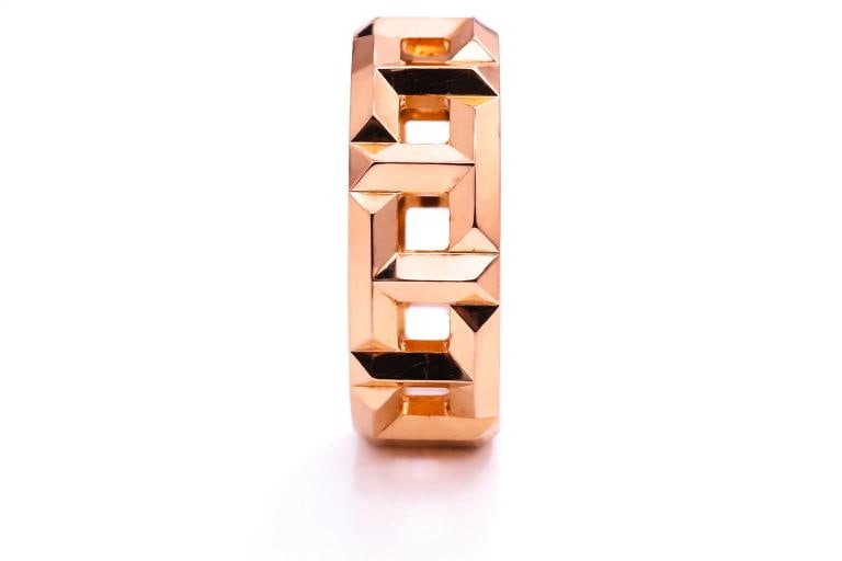 Tiffany & Co T TRUE 18K Rose Gold Band Ring 8 MM Wide Size 9 - 6