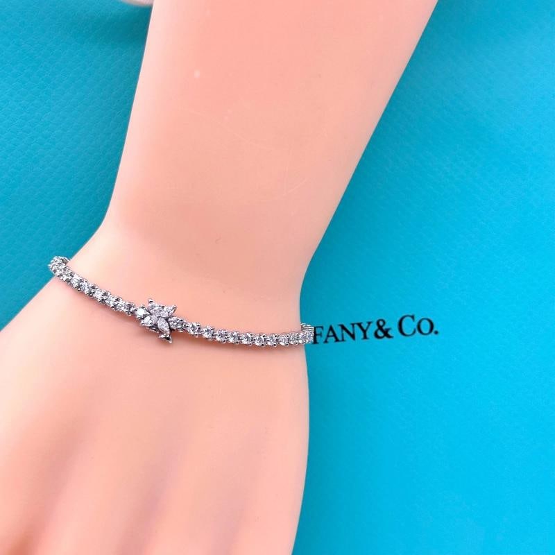 Tiffany & Co. Victoria Diamond Tennis Bracelet 3.08 tcw in Platinum - 18