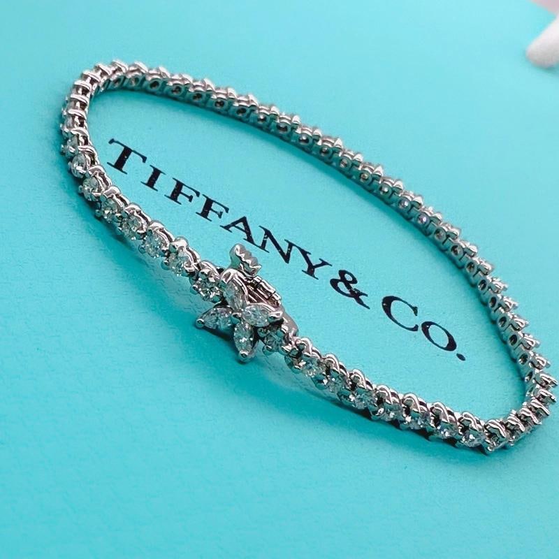 Tiffany & Co. Victoria Diamond Tennis Bracelet 3.08 tcw in Platinum - 2