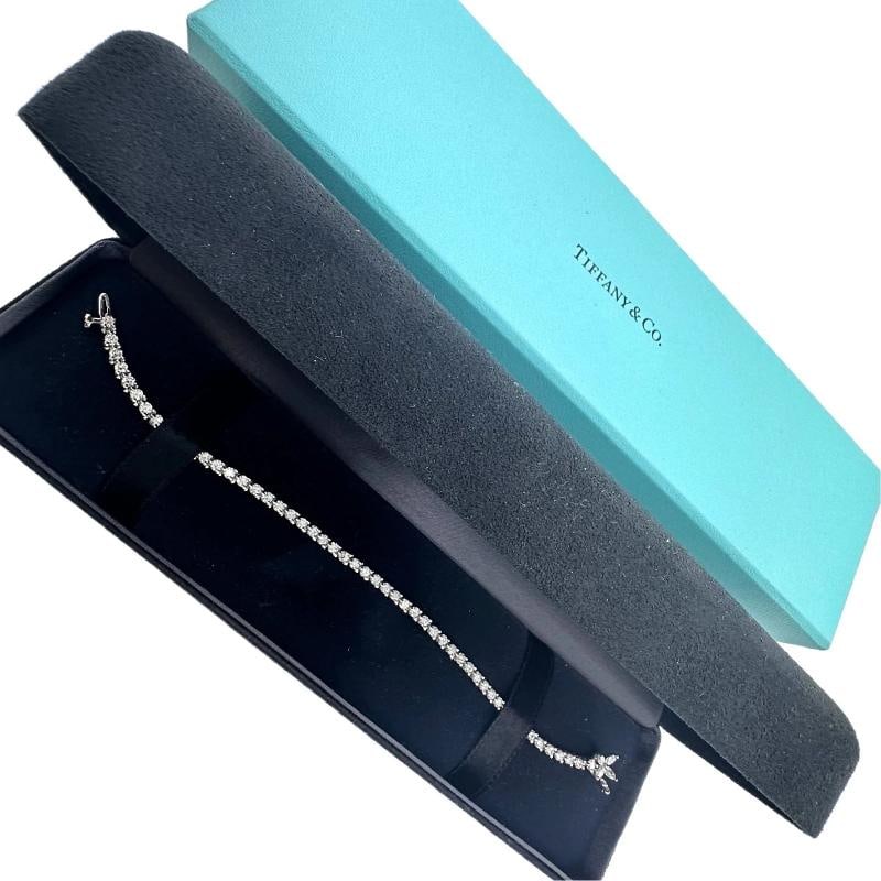 Tiffany & Co. Victoria Diamond Tennis Bracelet 3.08 tcw in Platinum - 9