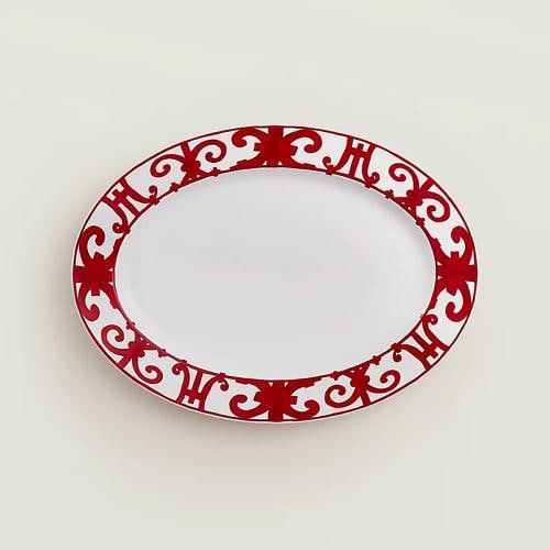 HERMES BALCON DU GUADALQUIVIR OVAL PLATTER SMALL #P011027P BRAND NIB SAVE$$ F/SH - 2