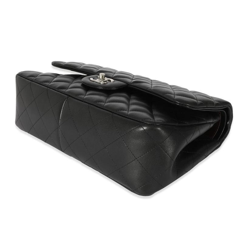 Chanel Black Quilted Lambskin Jumbo Classic Double Flap - 7