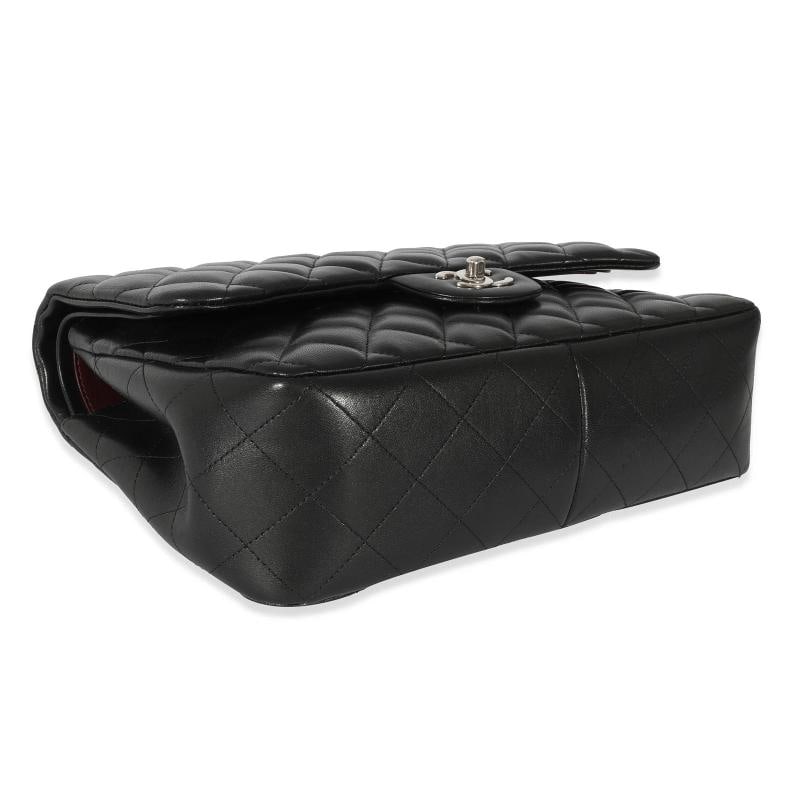 Chanel Black Quilted Lambskin Jumbo Classic Double Flap - 8