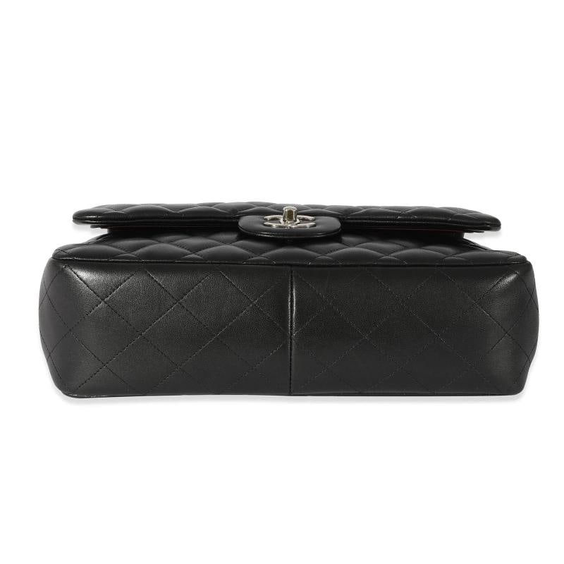 Chanel Black Quilted Lambskin Jumbo Classic Double Flap - 9