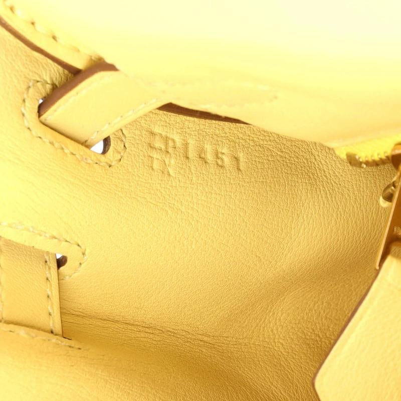 Hermes Kelly Handbag Yellow Swift with Gold Hardware 25 - 8