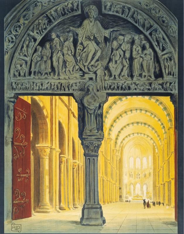 Original Poster, Roman Basilica Vezelay, Burgundy, Religion, Christ, 1920- - 3