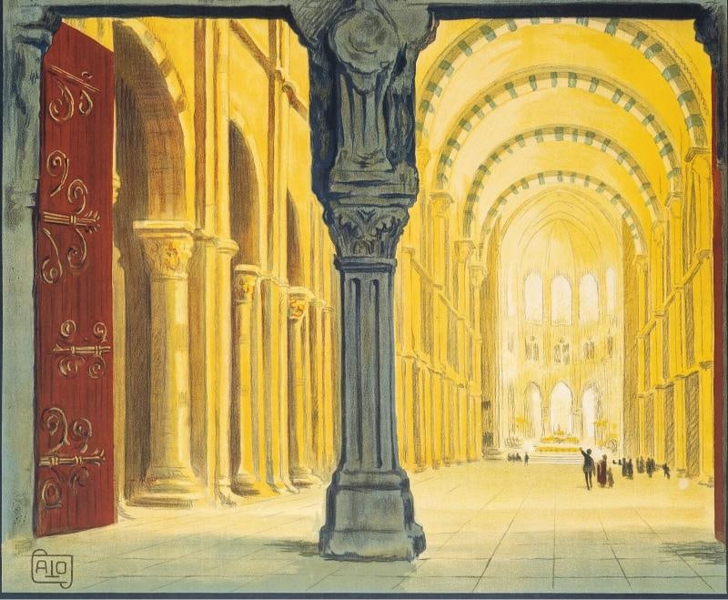 Original Poster, Roman Basilica Vezelay, Burgundy, Religion, Christ, 1920- - 5