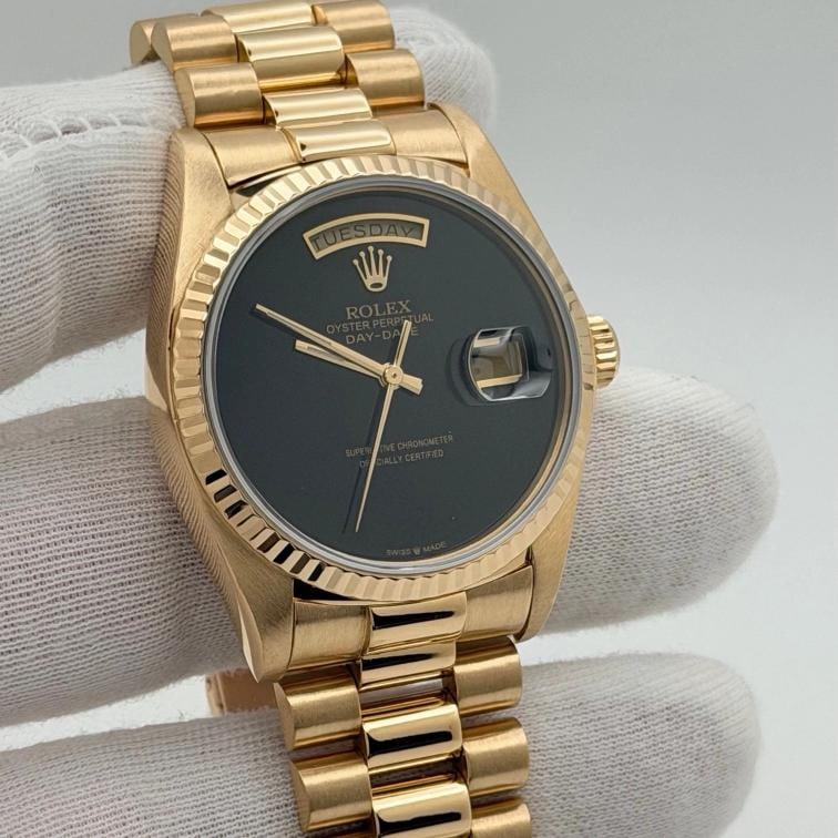 Rolex Day Date President 18038 36mm Black Onyx Dial Quickset 18K Yellow Gold - 5