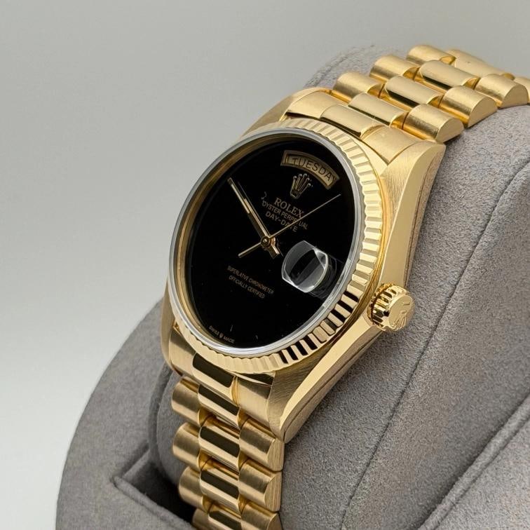 Rolex Day Date President 18038 36mm Black Onyx Dial Quickset 18K Yellow Gold - 6