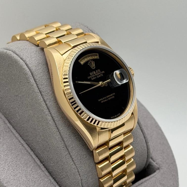 Rolex Day Date President 18038 36mm Black Onyx Dial Quickset 18K Yellow Gold - 7