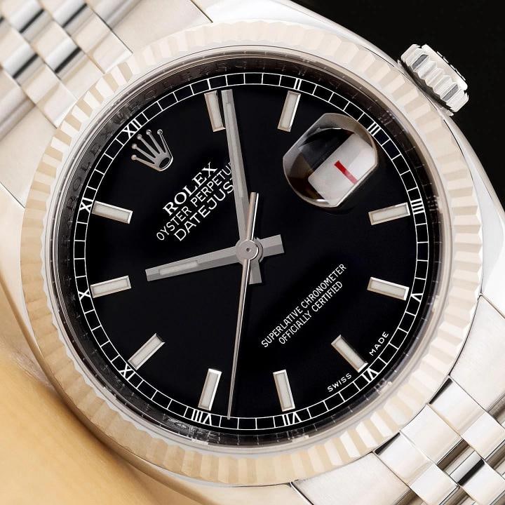 2008 CARD ROLEX MENS DATEJUST 116234 36MM BLACK 18K GOLD STEEL JUBILEE WATCH: 2008 CARD ROLEX MENS DATEJUST 116234 36MM BLACK 18K GOLD STEEL JUBILEE WATCH