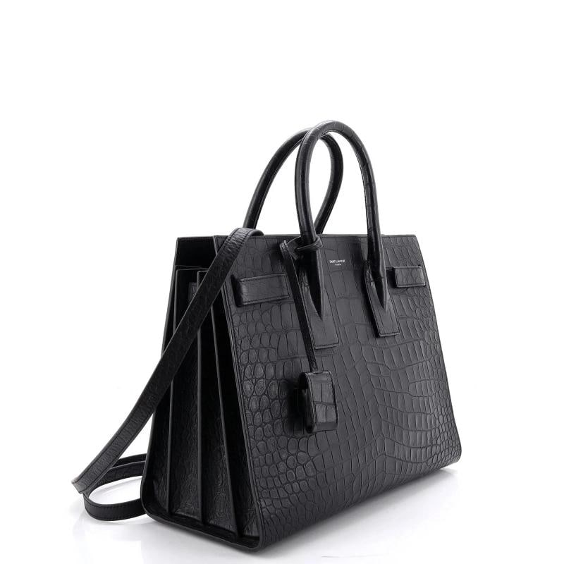 Saint Laurent Sac de Jour NM Bag Crocodile Embossed Leather Small - 2