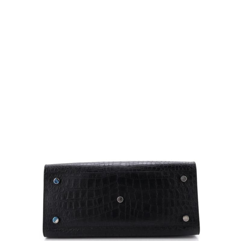 Saint Laurent Sac de Jour NM Bag Crocodile Embossed Leather Small - 4