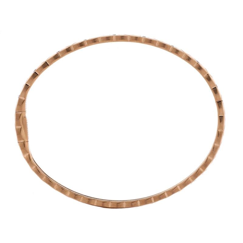 Chanel Coco Crush Bangle Bracelet 18K Beige Gold with Diamonds Mini - 2