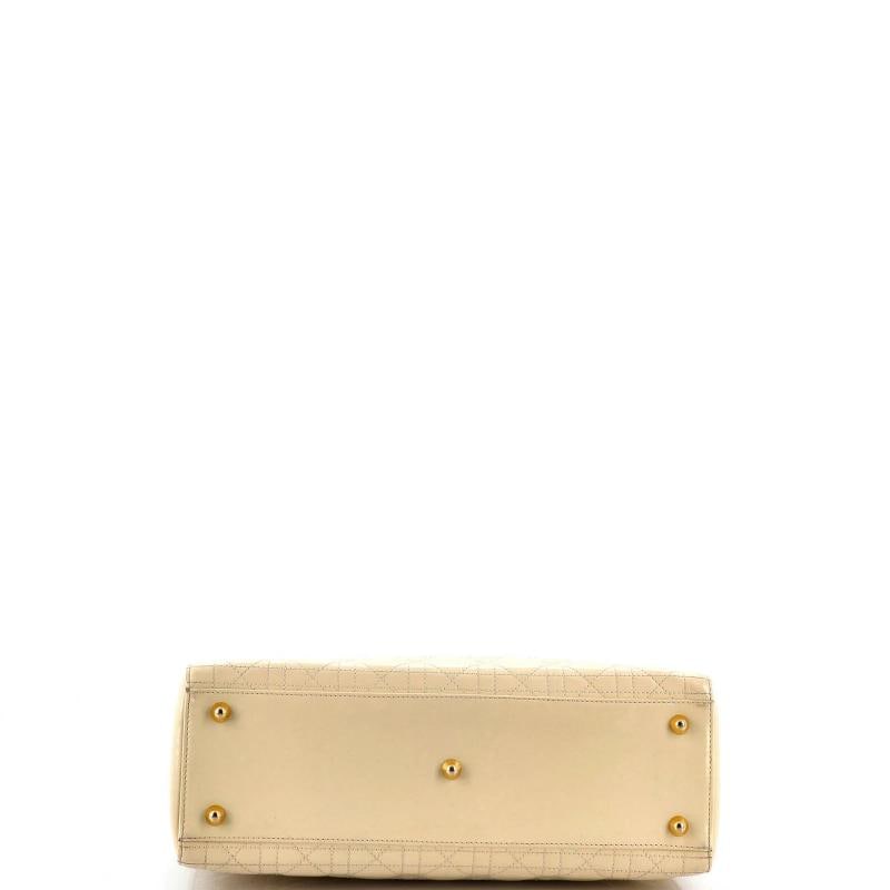 Christian Dior Vintage Lady Dior Bag Cannage Quilt Lambskin Large - 4