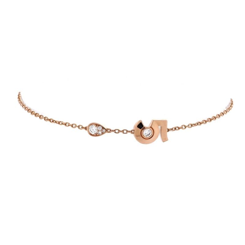 Chanel Extrait de No.5 Bracelet 18K Beige Gold with Diamonds: Accessories: Dust Bag Measurements: Height 4", Width 7", Depth 2.5". Condition: Pre-owned - Good,Brand: Chanel,Main Stone: Diamond,Metal: 18K Beige Gold,Metal Purity: 18K,Style: Bracelet,Type: Bracele