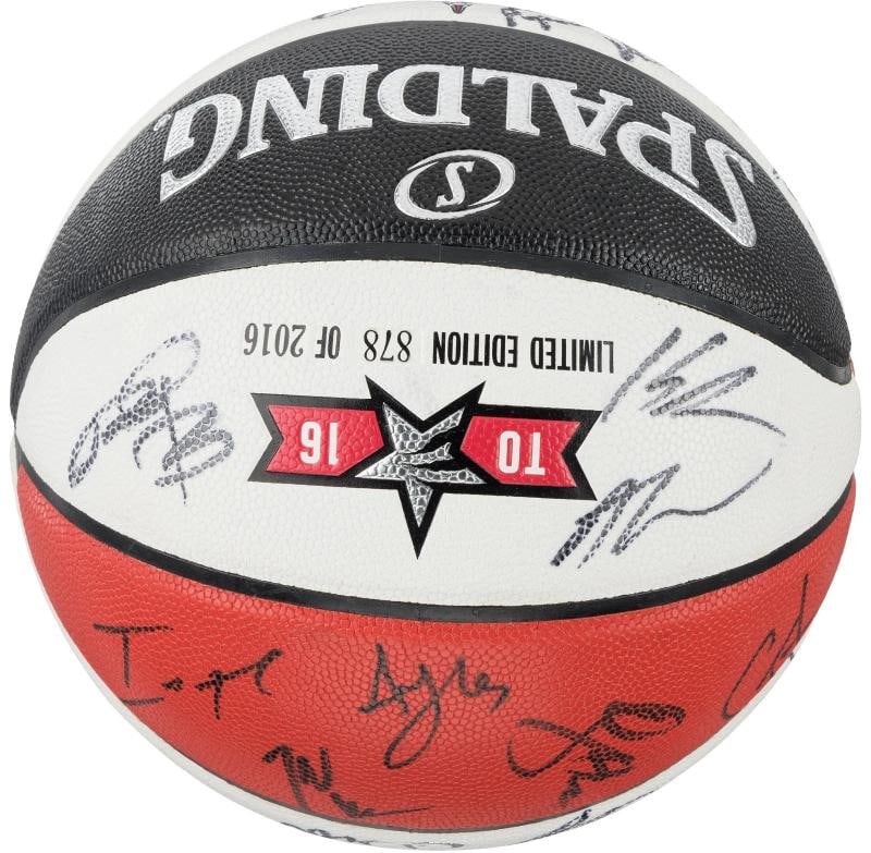 2016 All Star Game Team Signed Basketball Kobe Bryant Final AS Game Beckett COA - 8