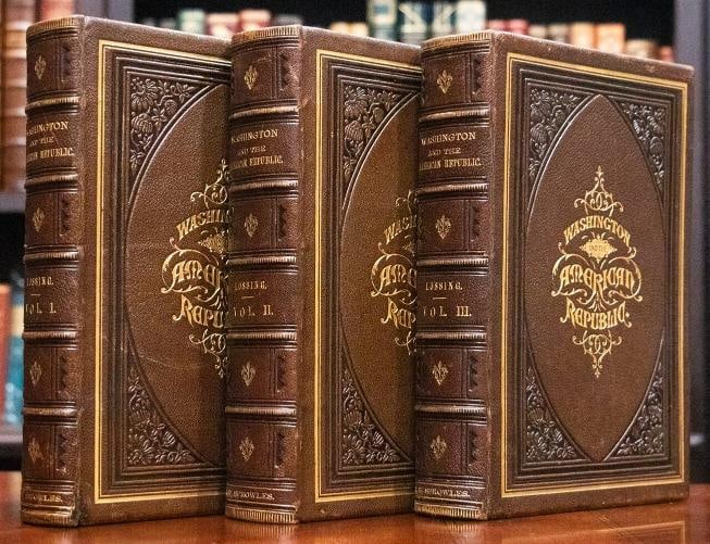1870 George Washington and the American Republic 1stED Fine Leather Illustrated - 7