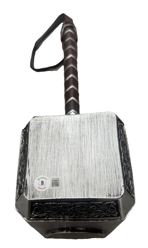 Anthony Hopkins Chris Hemsworth Thor 17" Signed Hammer Beckett Witnessed 3.5LBS - 12