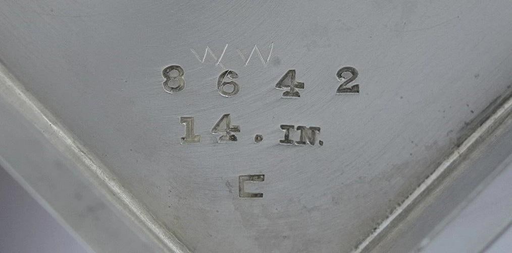 1923 Impressive set 4 Whiting Sterling Silver Tall Candlesticks - 7