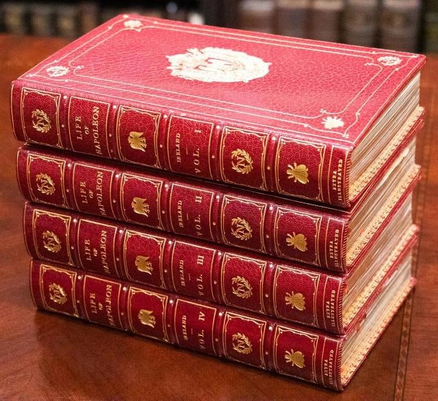 Ireland / c1830 Life of Napoleon Bound by Bayntun Extra Illustrated Color Plates - 11